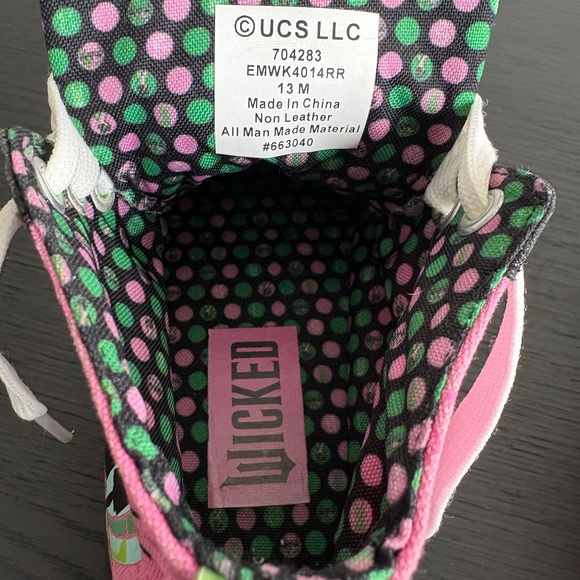 Wicked High Top Shoes Kids Size 13 - Picture 5 of 6
